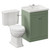 Danbury Satin Green 600mm 2 Door Vanity Unit and Windsor Toilet Suite Left Hand View thumbnail