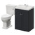 Danbury Satin Anthracite 600mm 2 Door Vanity Unit and Windsor Toilet Suite Right Hand View thumbnail