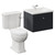 Danbury Satin Anthracite 600mm Wall Mounted Single Drawer Vanity Unit and Windsor Toilet Suite with Glide Basin Left Hand View thumbnail