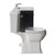 Danbury Satin Anthracite 600mm Wall Mounted Single Drawer Vanity Unit and Windsor Toilet Suite with Glide Basin Side View thumbnail