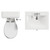 Danbury Satin Grey 600mm Wall Mounted Single Drawer Vanity Unit and Windsor Toilet Suite with Glide Basin View from Top thumbnail