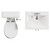 Danbury Satin Green 600mm 2 Door Vanity Unit and Windsor Toilet Suite with Glide Basin View from Top thumbnail