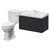 Danbury Satin Anthracite 800mm Wall Mounted Single Drawer Vanity Unit and Windsor Toilet Suite Right Hand View thumbnail