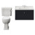 Danbury Satin Anthracite 800mm Wall Mounted Single Drawer Vanity Unit and Windsor Toilet Suite View from Front thumbnail
