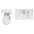 Danbury Satin Grey 800mm Wall Mounted Single Drawer Vanity Unit and Windsor Toilet Suite View from Top thumbnail