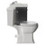 Danbury Satin Grey 800mm Wall Mounted Single Drawer Vanity Unit and Windsor Toilet Suite Side View thumbnail