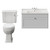 Danbury Satin White 800mm Wall Mounted Single Drawer Vanity Unit and Windsor Toilet Suite View from Front thumbnail