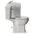 Danbury Satin White 800mm Wall Mounted Single Drawer Vanity Unit and Windsor Toilet Suite Side View thumbnail