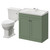 Danbury Satin Green 800mm 2 Door Vanity Unit and Windsor Toilet Suite Right Hand View thumbnail