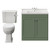 Danbury Satin Green 800mm 2 Door Vanity Unit and Windsor Toilet Suite View from Front thumbnail