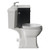 Danbury Satin Anthracite 800mm Wall Mounted Single Drawer Vanity Unit and Windsor Toilet Suite with Angel Basin Side View thumbnail