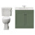 Danbury Satin Green 800mm 2 Door Vanity Unit and Windsor Toilet Suite with Angel Basin View from Front thumbnail