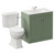 Danbury Satin Green 800mm 2 Door Vanity Unit and Windsor Toilet Suite with Angel Basin Left Hand View thumbnail
