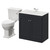 Danbury Satin Anthracite 800mm 2 Door Vanity Unit and Windsor Toilet Suite with Angel Basin Right Hand View thumbnail