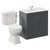 Danbury Satin Grey 800mm 2 Door Vanity Unit and Windsor Toilet Suite with Angel Basin Left Hand View thumbnail