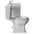 Danbury Satin White 800mm Wall Mounted Single Drawer Vanity Unit and Windsor Toilet Suite with Glide Basin Side View thumbnail