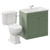 Danbury Satin Green 800mm 2 Door Vanity Unit and Windsor Toilet Suite with Glide Basin Left Hand View thumbnail