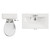 Danbury Satin Green 800mm 2 Door Vanity Unit and Windsor Toilet Suite with Glide Basin View from Top thumbnail