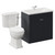 Danbury Satin Anthracite 800mm 2 Door Vanity Unit and Windsor Toilet Suite with Glide Basin Left Hand View thumbnail