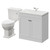 Danbury Satin White 800mm 2 Door Vanity Unit and Windsor Toilet Suite with Glide Basin Right Hand View thumbnail