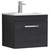 Nuie Athena Charcoal Black 500mm Wall Hung Single Drawer Vanity Unit with 18mm Profile Basin - ATH012B Main Image