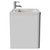 Oslo Gloss White 600mm Wall Mounted 2 Drawer Vanity Unit with Leni Basin View from Side thumbnail