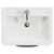 Oslo Gloss White 600mm Wall Mounted 2 Drawer Vanity Unit with Leni Basin View from Top thumbnail