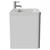 Oslo Gloss White 600mm Wall Mounted 2 Drawer Vanity Unit with Anya Basin View from Side thumbnail