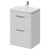 Oslo Gloss White 600mm 2 Drawer Vanity Unit with Fina Basin Right Hand View thumbnail
