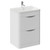 Oslo Gloss White 600mm 2 Drawer Vanity Unit with Fina Basin Left Hand View thumbnail