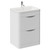 Oslo Gloss White 600mm 2 Drawer Vanity Unit with Leni Basin Left Hand View thumbnail