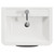 Oslo Gloss White 600mm 2 Drawer Vanity Unit with Anya Basin View from Top thumbnail