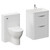 Oslo Gloss White 1150mm Vanity Unit Toilet Suite with Leni Basin Left Hand View thumbnail