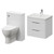 Oslo Gloss White 1150mm Wall Mounted Vanity Unit Toilet Suite with Fina Basin Right Hand View thumbnail