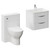 Oslo Gloss White 1150mm Wall Mounted Vanity Unit Toilet Suite with Fina Basin Left Hand View thumbnail