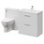 Oslo Gloss White 1350mm Vanity Unit Toilet Suite with Anya Basin Right Hand View thumbnail