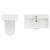 Oslo Gloss White 1350mm Vanity Unit Toilet Suite with Fina Basin View from Top thumbnail