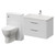 Oslo Gloss White 1350mm Wall Mounted Vanity Unit Toilet Suite with Anya Basin Right Hand View thumbnail