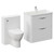 Oslo Gloss White 1350mm Wall Mounted Vanity Unit Toilet Suite with Fina Basin Left Hand View thumbnail