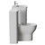 Oslo Gloss White 1350mm Wall Mounted Vanity Unit Toilet Suite with Fina Basin View from Side thumbnail