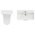 Oslo Gloss White 1350mm Wall Mounted Vanity Unit Toilet Suite with Fina Basin View from Top thumbnail