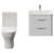 Oslo Gloss White 1150mm Wall Mounted Vanity and Jubilee Toilet Suite with Fina Basin View from Front thumbnail