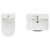 Oslo Gloss White 1150mm Wall Mounted Vanity and Jubilee Toilet Suite with Fina Basin View from Top thumbnail