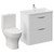 Oslo Gloss White 1350mm Vanity and Jubilee Toilet Suite with Fina Basin Left Hand View thumbnail