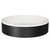 Helix Matt Black 360mm x 360mm Round Countertop Basin Side View thumbnail