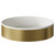 Helix Brushed Brass 360mm x 360mm Round Countertop Basin Left Hand View thumbnail