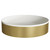 Helix Brushed Brass 360mm x 360mm Round Countertop Basin Side View thumbnail