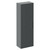 Avant Satin Grey 400mm x 1200mm Wall Mounted Single Door Storage Unit Left Hand View