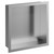 Recess Chrome 300mm x 300mm Metal Niche Left Hand View thumbnail