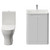 Vela 460 Gloss White 600mm 2 Door Vanity Unit and Jubilee Toilet Suite with Anya Basin View from Front thumbnail